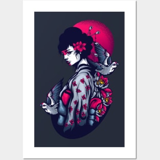 Geisha japan Posters and Art